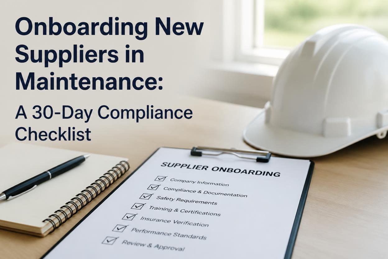 onboarding-new-suppliers-in-maintenance-a-30-day-compliance-checklist