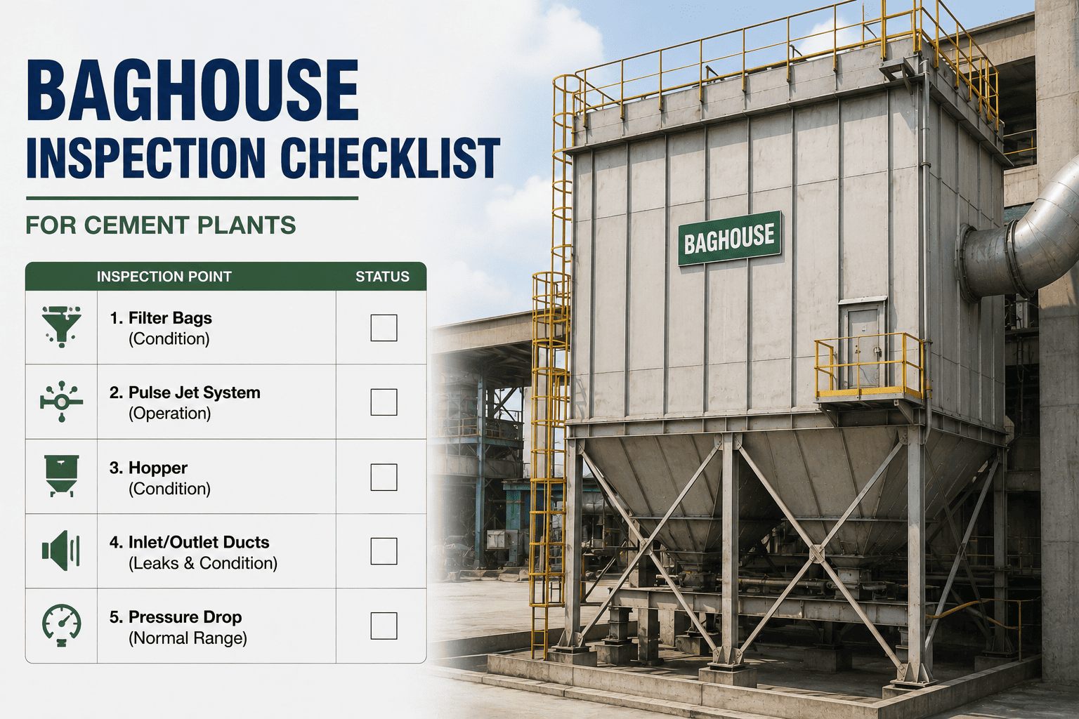 baghouse-inspection-checklist-cement-plants
