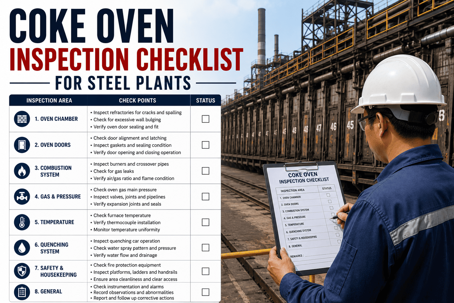 coke-oven-inspection-checklist-steel-plants