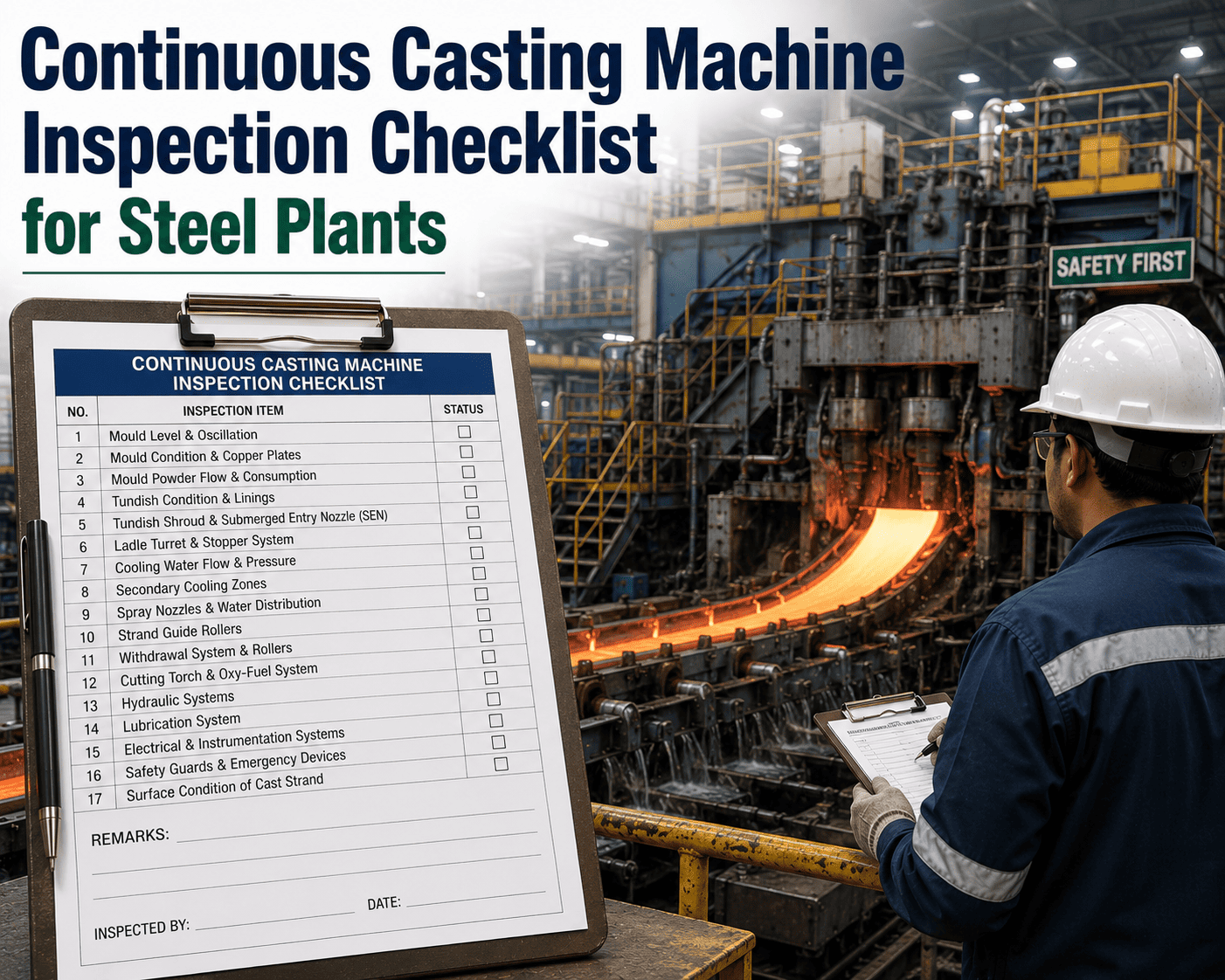 continuous-casting-machine-inspection-checklist
