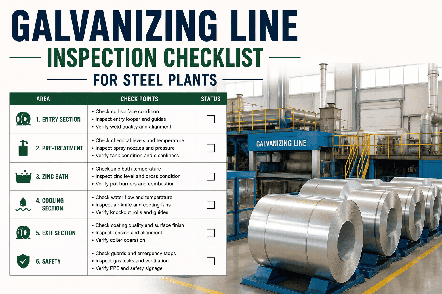 galvanizing-line-inspection-checklist-steel-plants