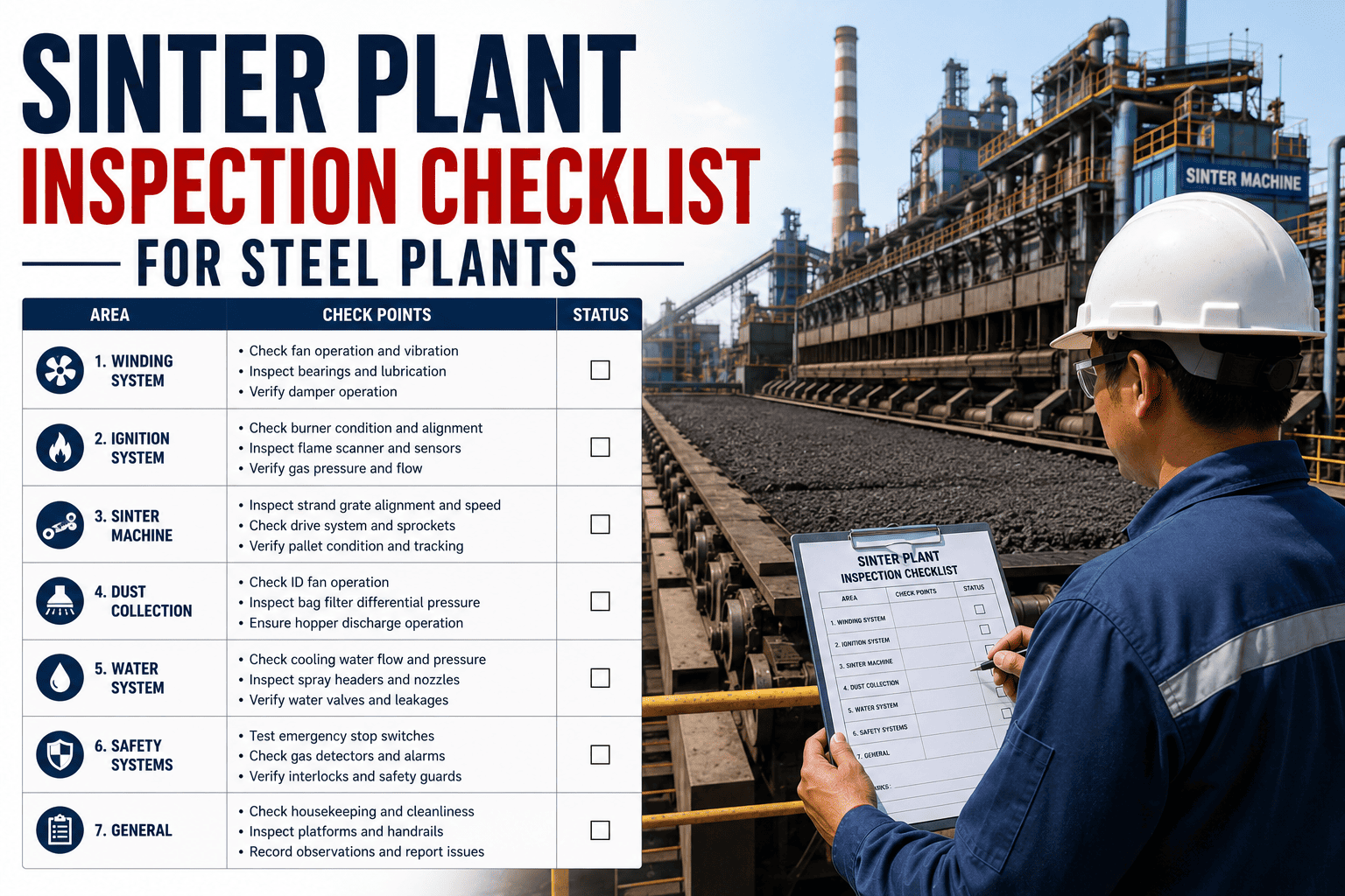 sinter-plant-inspection-checklist-steel-plants