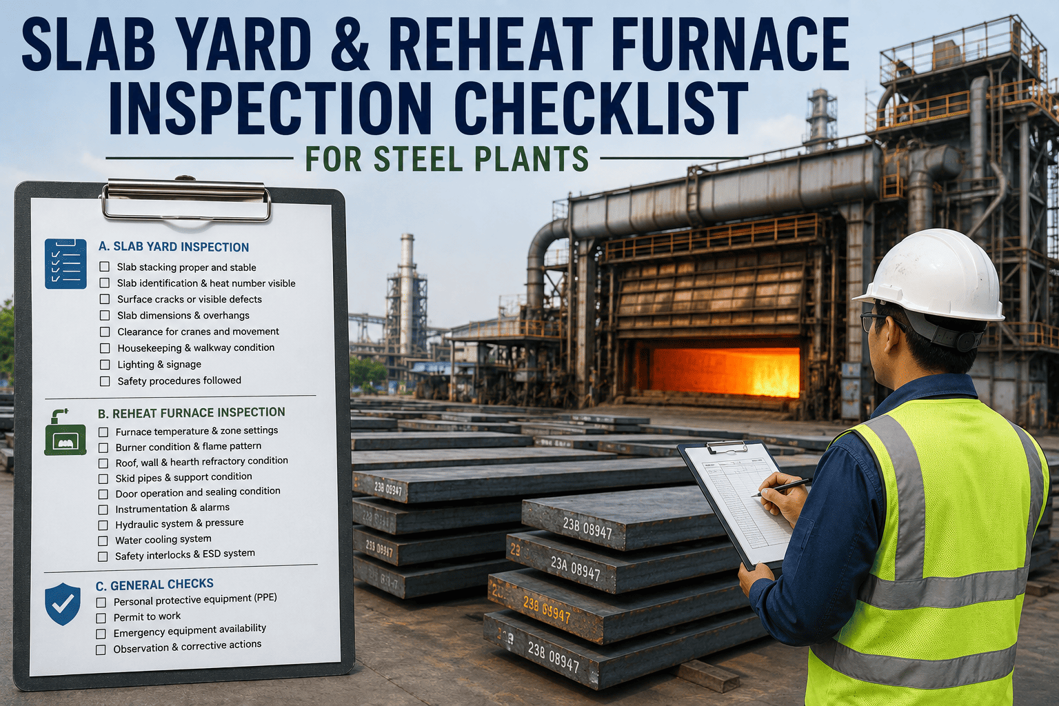 slab-yard-reheat-furnace-inspection-checklist-steel-plants