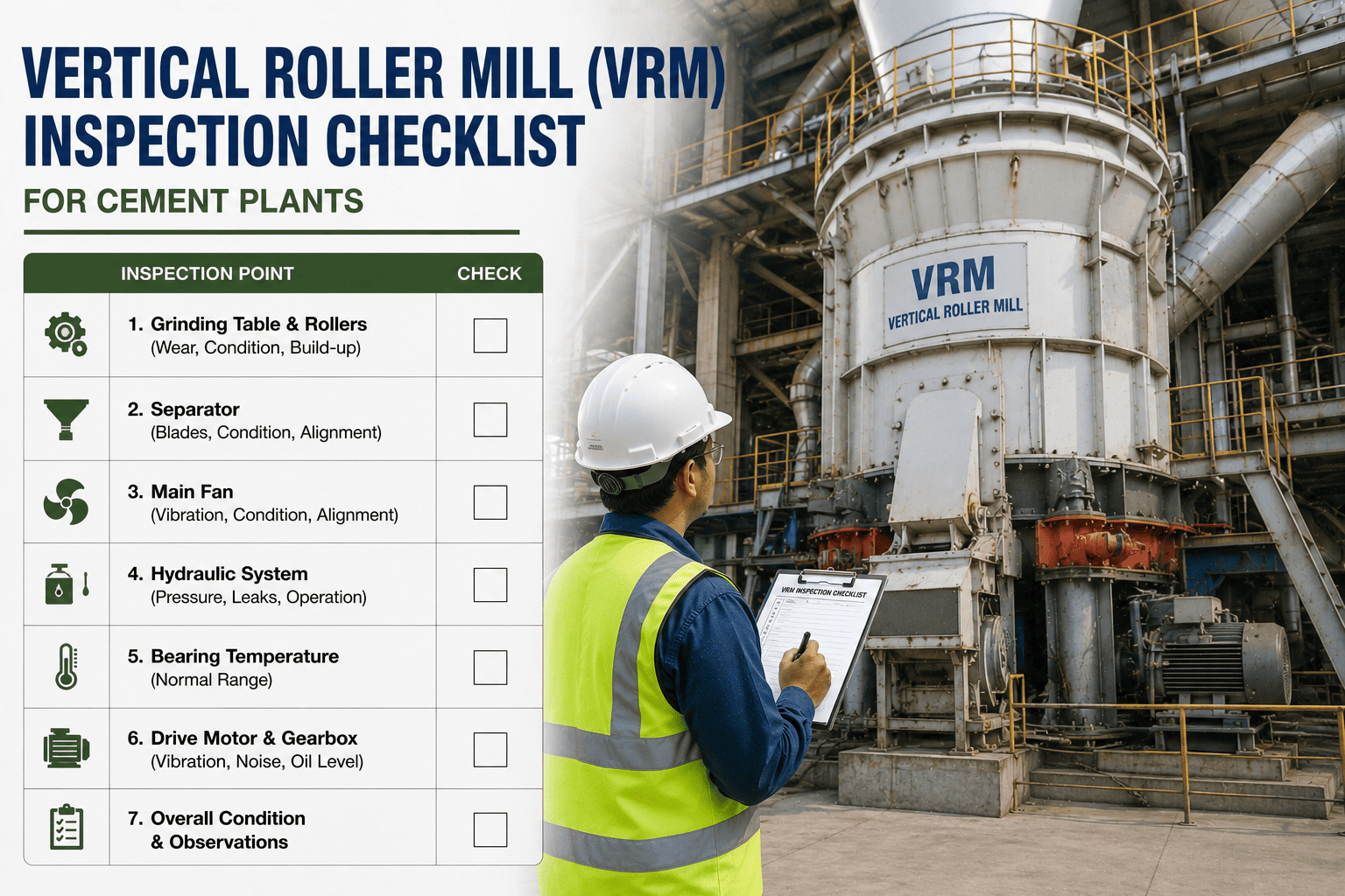 vertical-roller-mill-vrm-inspection-checklist-cement-plants